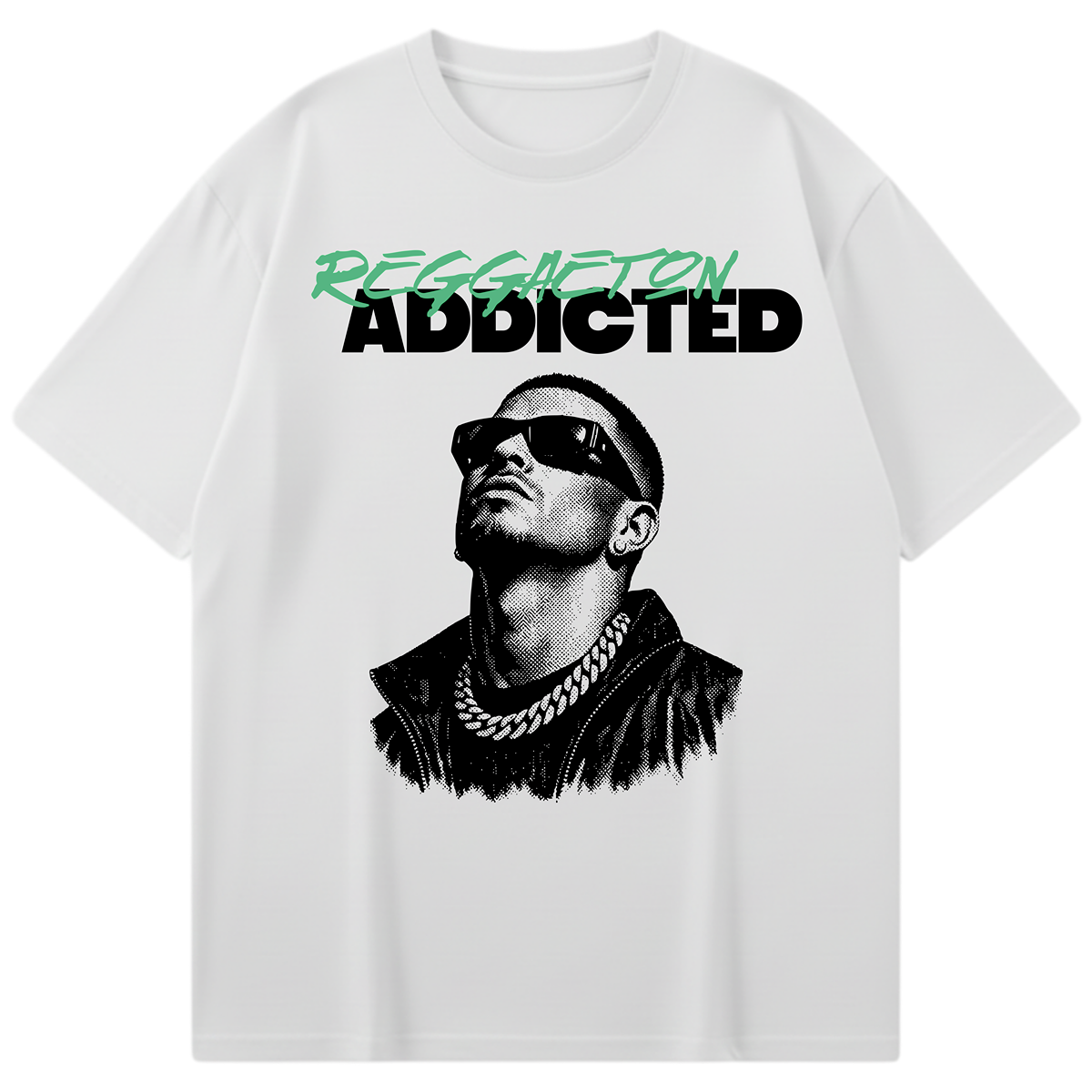 CAMISETA OVERSIZE (240g/m2) REGGAETÓN ADDICTED
