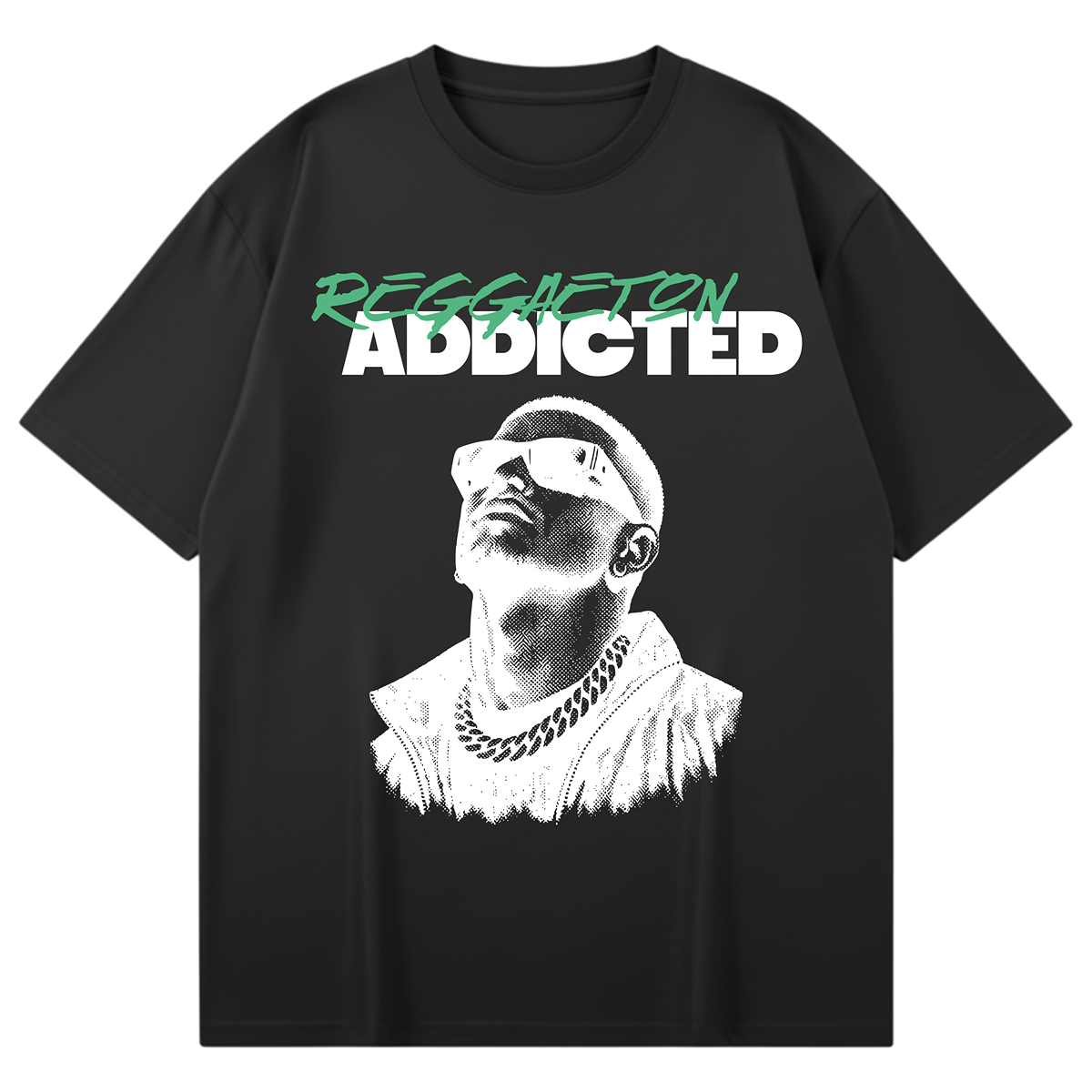 CAMISETA OVERSIZE (240g/m2) REGGAETÓN ADDICTED
