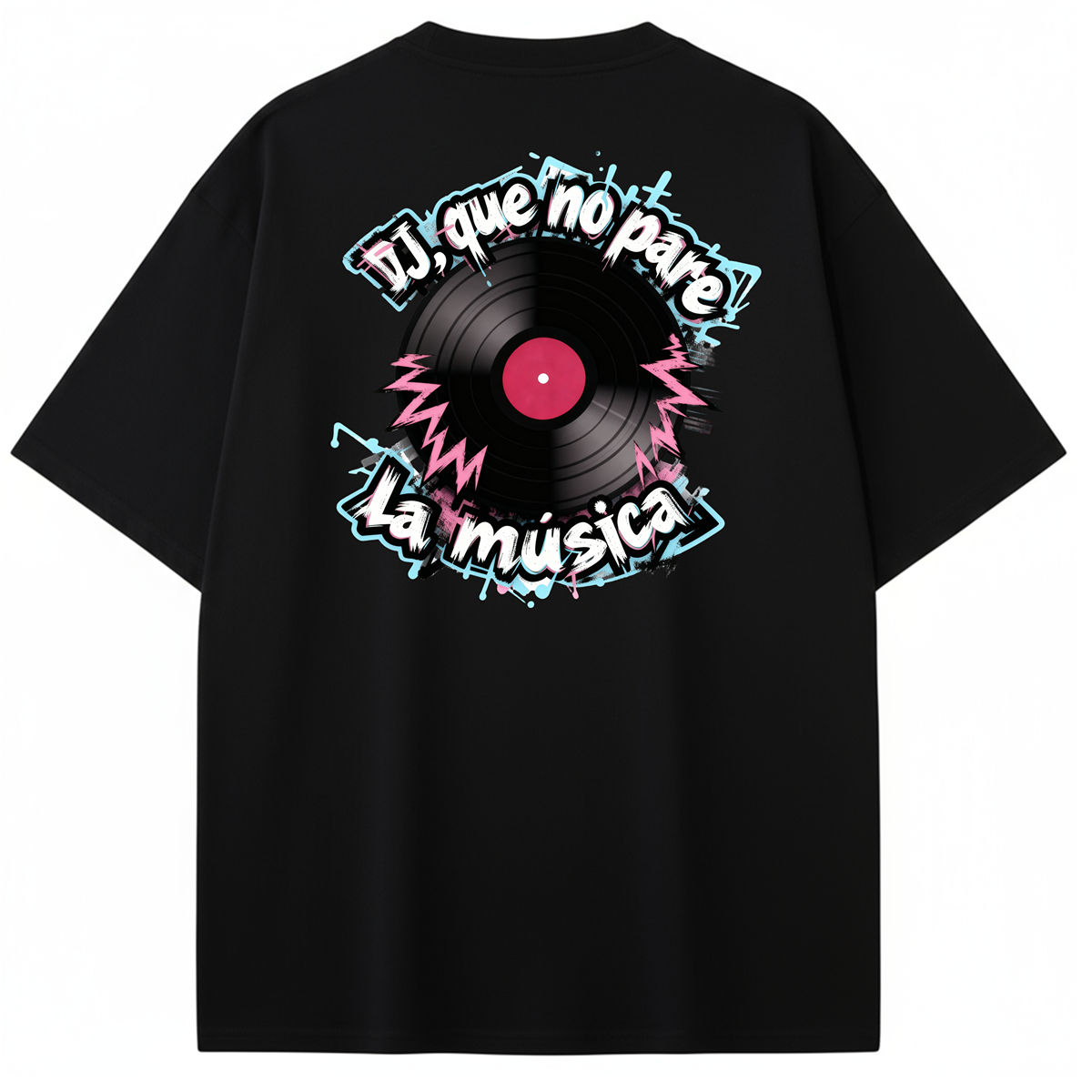 CAMISETA OVERSIZE/BOXY DJ, QUE NO PARE LA MÚSICA